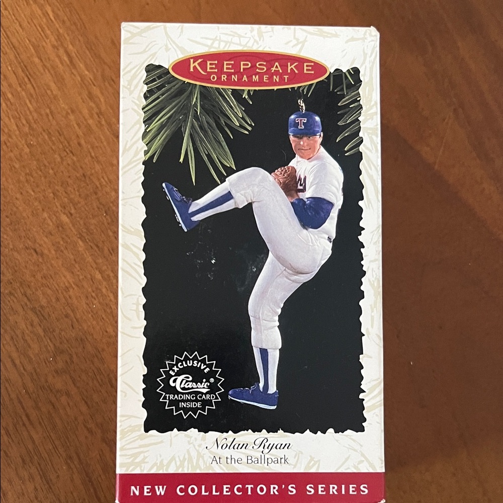 Hallmark Keepsake Ornament - Blue and White Baseball Player